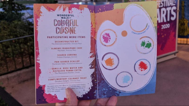 Epcot 2020 International Festival of the Arts Passport